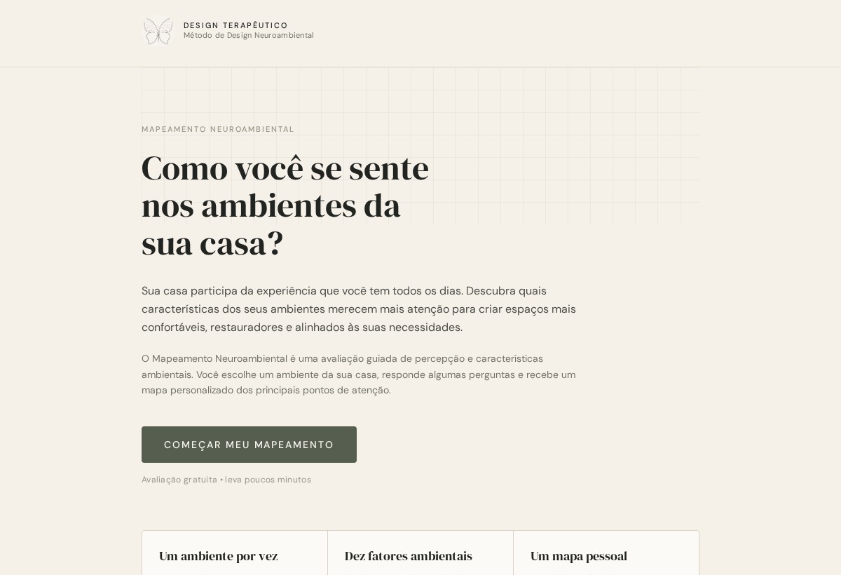 Prévia do questionário do Mapeamento Neuroambiental